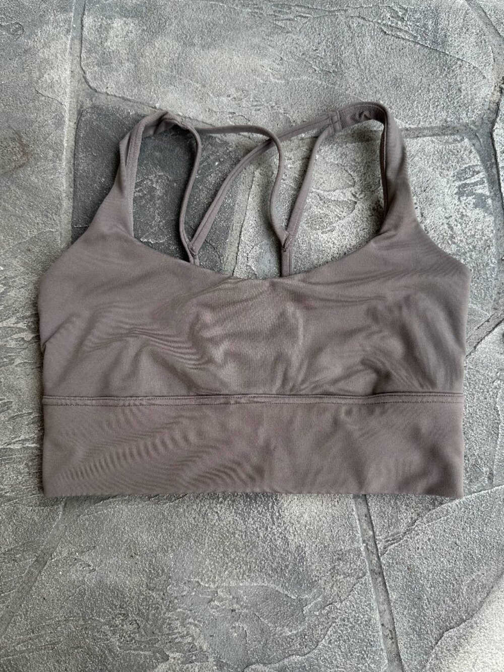 All In Motion Brown/Taupe Strappy Sports Bra - Small